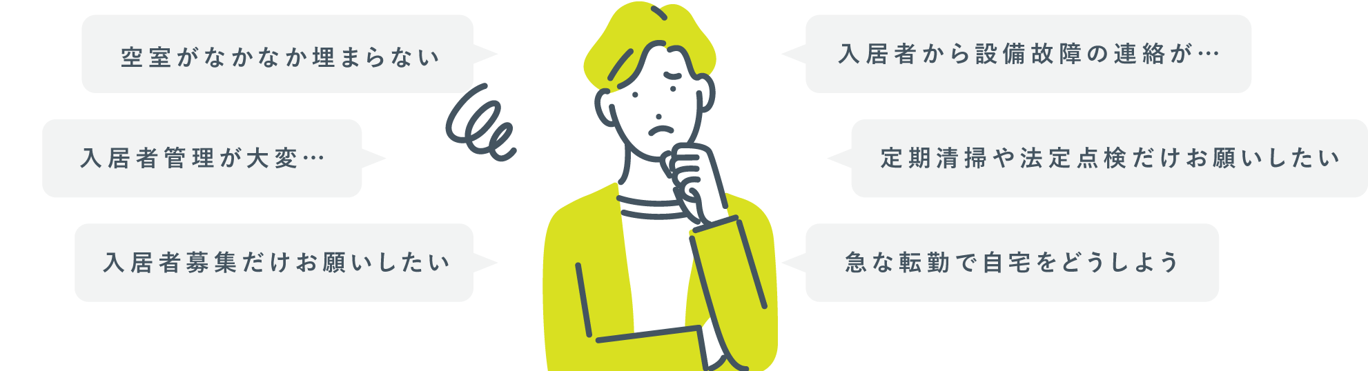 悩んでいる人